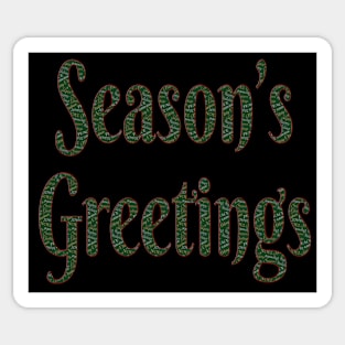 Season’s Greetings Open Lettering with Word Collage Sticker